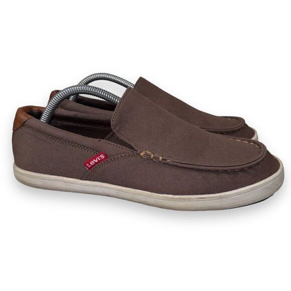 Levi's Casual Slip-on Comfort Canvas Loafers Brown 51825209B Men's 8.5 - Picture 4 of 11